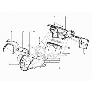 Osłony kierownicy Piaggio Beverly 350 E3 Sport Touring 2013-2014 czarne 94