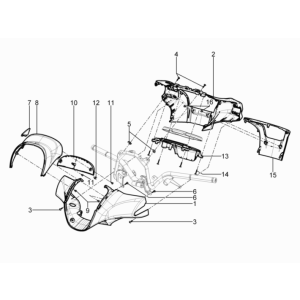Osłony kierownicy Piaggio Beverly 350 E3 Sport Touring 2013-2014 białe 595