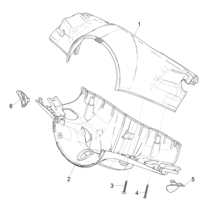 Vespa Electric 45KM/H E5 2021 (EMEA)-Stuurkappen Vespa Elettrica 45KM/H E5 2021 (EMEA)
