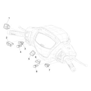 Przełączniki kierownicze Piaggio Medley 125 ABS E5 2021-2022 (EMEA)