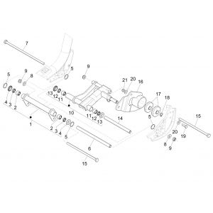 Liberty 125 IGET 4T 3V IE E4 ABS ramka pomocnicza 2015 - 2019 (EMEA)