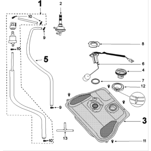 Tank en benzinepomp Peugeot Tweet 125 V E3 2013-2017