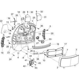 Płyta przeciwzabezpieczająca Vespa GTS 250 ie 2005-2009 (z ABS) żółta 928
