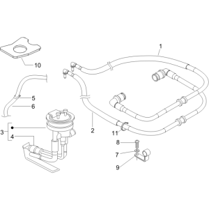Płyta przednia Piaggio Beverly 500 E3 2007-2012 szara 780/A