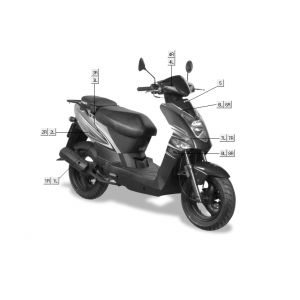 Transfers-Naklejki Kymco Agility Fat 12' 4-suwowy