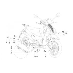 Kilometr - Linka hamulcowa Piaggio Liberty 2-suwowa