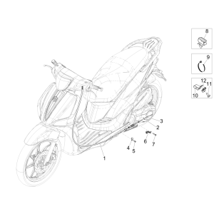 Piaggio Liberty 50 4-suwowy skrzynia biegów (IGET Euro 5)