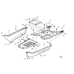 Podnóżki/spódnice Agm Qube czarny mat