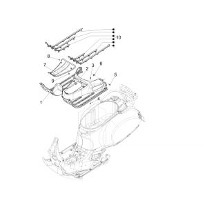 Podnóżek Vespa GTS 300 HPE 4T 4V IE ABS E4 2019 (EMEA)