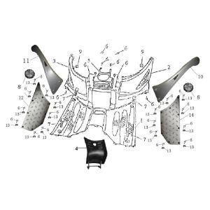 Podnóżek Iva Roma czarny kremowy