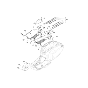 Podnóżek Vespa Primavera 4-suwowy 3-zaworowy (euro4 wtrysku iget) Brązowy 129/A
