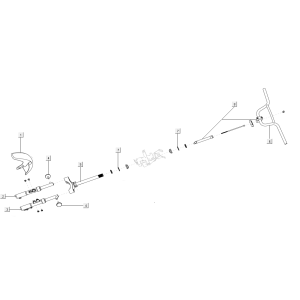 Widelec przedni Niu U Series czerwony