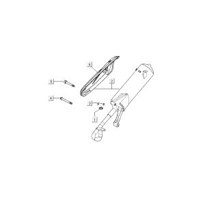 Uitaat Kymco Agility 10' 4-suwowy ciemnoszary