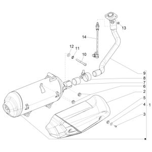 Piaggio Medley 125 ABS E5 2021-2022 wydech (EMEA)