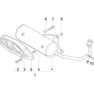 Wydech Piaggio Fly 2-suwowy