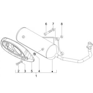 Wydech Piaggio New Fly 4-suwowy 2-zawór