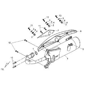 Wydech Sym Symphony (BK5560) czarny 