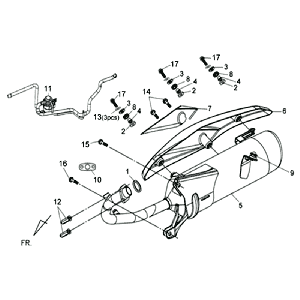 Wydech Sym Jet 4 (R086) czerwony 