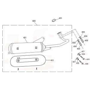 Wydech Benzhou YY50QT-45A tytan