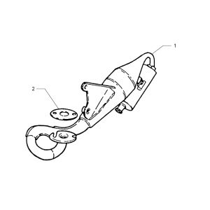 Wydech Beta Ark-k AC srebrny 2-suwowy-partsproduct-Uitlaat-Beta-Ark-k-AC-zilver-2-takt