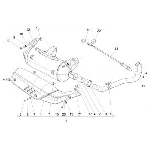 Wydech Piaggio Beverly 300 IE ABS E4 2016 - 2020 (EMEA)