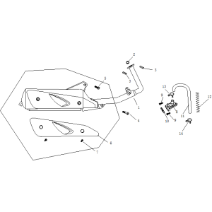 Wydech China Ape50 brązowy