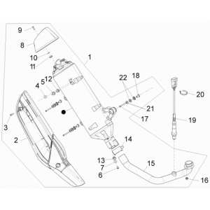 Wydech Piaggio Beverly 350 E3 Sport Touring 2013-2014