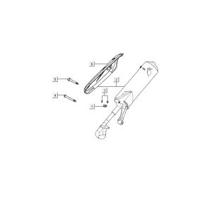 Wydechowy Kymco Agility Fat 12' 4-suwowy sportowy czerwony