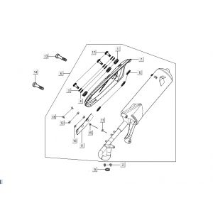 Wydech Kymco New Dink 4-suwowy czarny metaliczny