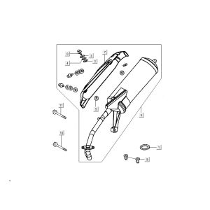 wydech Kymco Sento 4-suwowy Spring Biały