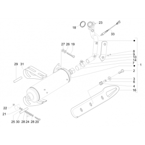 Wydech Piaggio Beverly 500 E3 2007-2012
