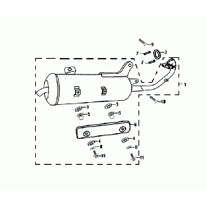 Wydech Sym Allo Euro4 (BK-5560S) Jasny Czarny
