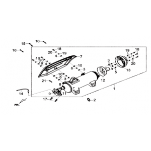 Sym Joymax 300I ABS E3 wydech 2014-2016