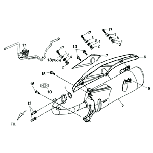 Wydech Sym Orbit II (WH8018P) biały