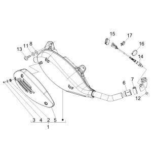 Wydech Vespa GTS 250 czyli 2005-2009 (z ABS)