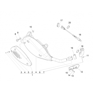 Wydech Vespa GTS 250 czyli 2005-2016 (bez ABS)