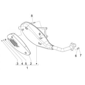 Wydech Vespa S 45km 4-suwowy 4-zawór