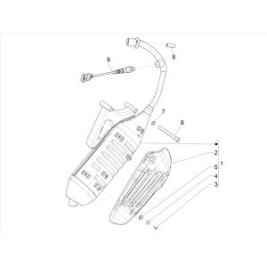 Vespa Sprint 4-suwowy 3-zaworowy układ wydechowy (wtrysk euro5 IGET)