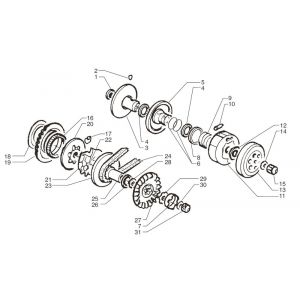 Variateur- Sprzęgło Yamaha Jog-R AC 2-suwowy