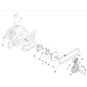 Vespa GTS 300 HPE 4T 4V IE ABS E4 2019 Wariator (EMEA) 