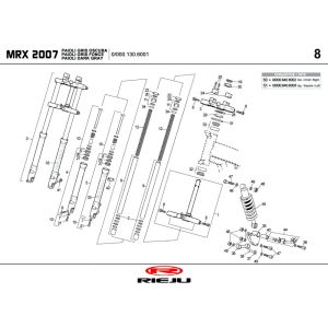 Zawieszenie 2 Rieju MRX P-up czarny 2008 2-suwowy