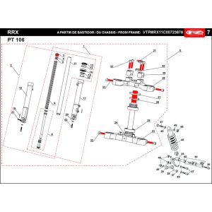 Zawieszenie 2 Rieju RRX niebieskie 2009 2-suwowe