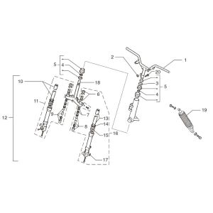 Zawieszenie Beta Ark-Tribe AC białe 2009 2-suwowe