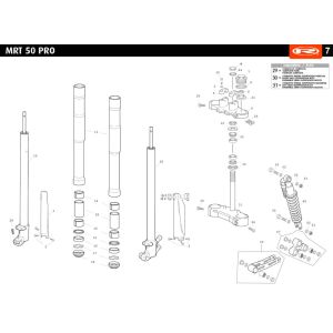 Zawieszenie Rieju MRT pro enduro zielony 2010 2-suwowy
