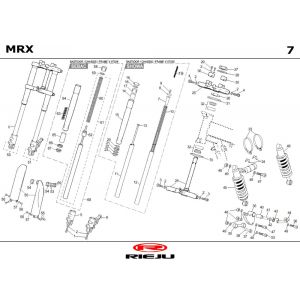 Zawieszenie Rieju MRX czerwony 2004 2-suwowy