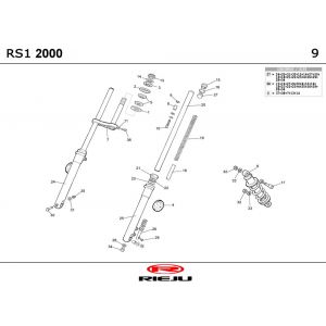 Zawieszenie Rieju Rs1 żółto-szary 2001 2-suwowy