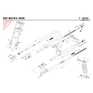 Zawieszenie Rieju Rs2 niebieskie 2006 2-suwowe
