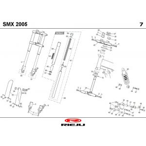 Zawieszenie Rieju SMX niebieskie 2004 2-suwowe