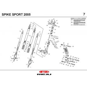 Zawieszenie Rieju Spike żółty 2007 2-suwowy