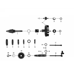 Skrzynia biegów 5V Foot Zundapp GTS 50 529-028 i 029